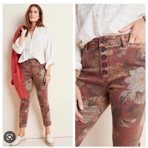 Pilcro Anthropologie Floral Pants - size 25
